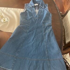 Tanya Taylor Indigo Denim Mini Dress